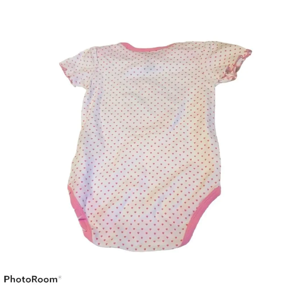 Phillies Pink Heart Onesie  12M